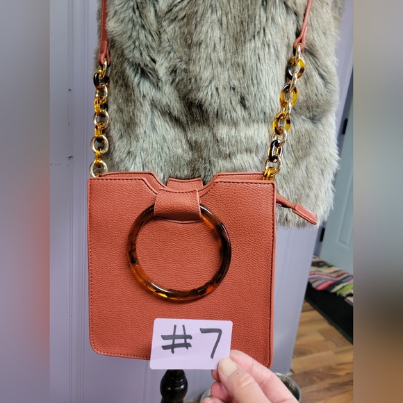 Dreams crossbody bag acrylic round handles light rust - Picture 14 of 14